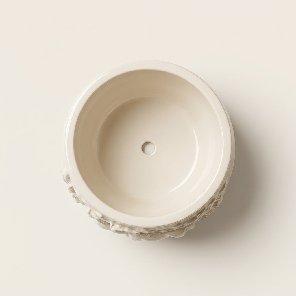 Mustang Horse Relief Planter, Gypsum White 3"